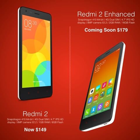 Xiaomi เปิดตัว Redmi 2 รุ่นอัพสเปค เพิ่มหน่วยความจำเป็นเท่าตัว แรม 2GB แล้ว Xiaomi เปิดตัว Redmi 2 รุ่นอัพสเปค เพิ่มหน่วยความจำเป็นเท่าตัว แรม 2GB แล้ว